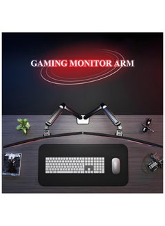 Fydeamer Fydeamer PC Monitor Arm Gaming Monitor Arm 17-35 inches LCD Display Arm Gas Spring VESA 75X75/100X100 Multi Angle Adjustment 11KG/24LBS Load Capacity Dual Arm Black  - Image 4