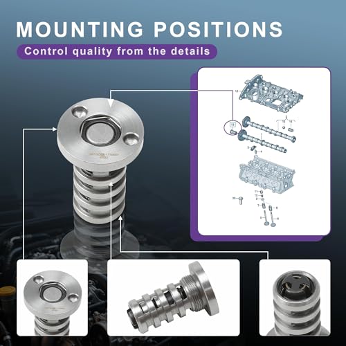 Sprwinautummer 06H109257C Camshaft Timing Variable Valve Timing VVT Oil Control Valve EA888 1820T Compatible With Audi A3 A4 A5 A6 Q3 Q5 TT VW Golf Jetta Passat Tiguan EOS 06H109257B 06J109257B - Image 3