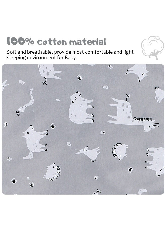 Miracle Baby 100% Cotton Long sleeves Baby Sleeping Bag, Double Zipper Baby Wearable Blankets  0.5TOG - Image 4