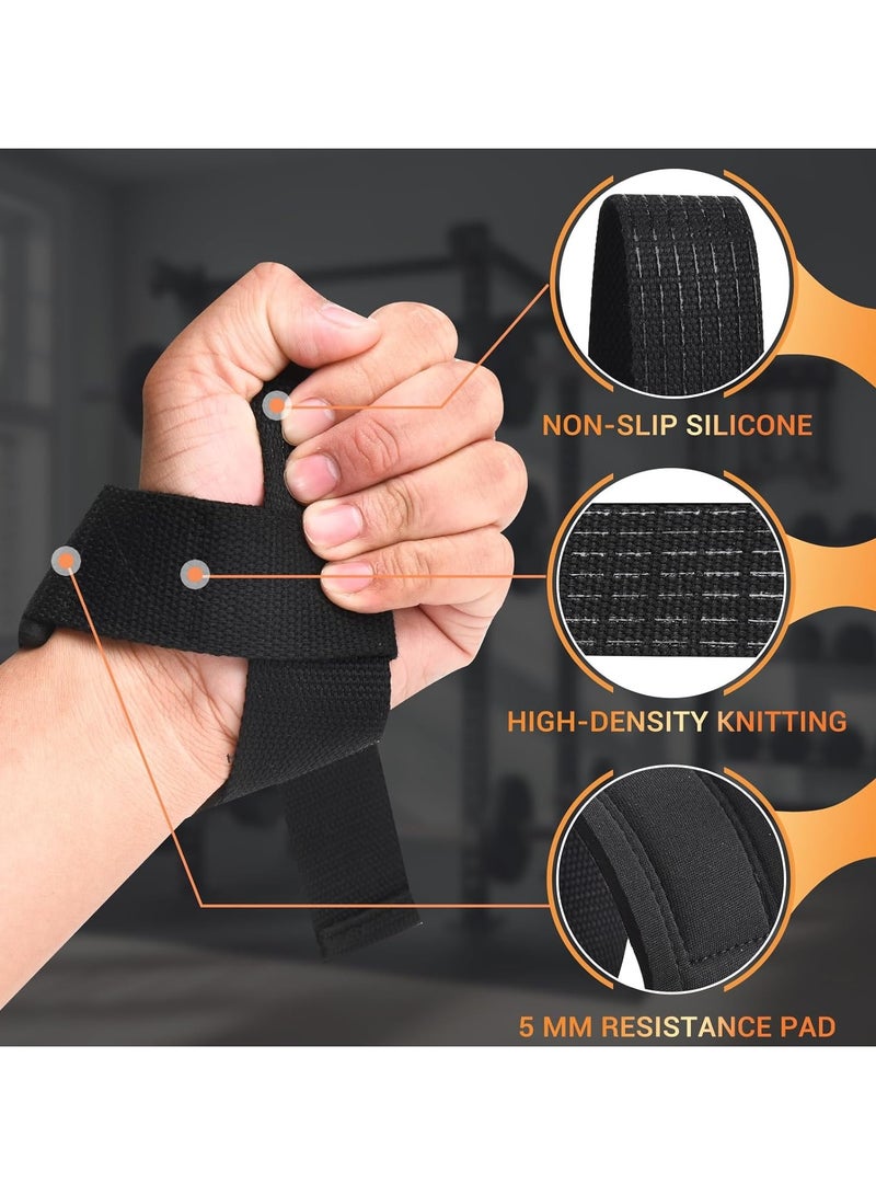 SKDK Non-Slip Silicone Lifting Straps, Straps for Gym, Weightlifting, Wristbands Gym Straps for Gym Women, Men, Weightlifting, Bodybuilding, Strength Training - Image 4