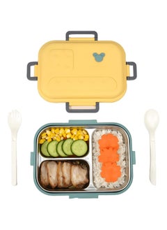 Ggerou Lunch Box For Kids Adults,800ml Bento Lunch Box With Stainless 