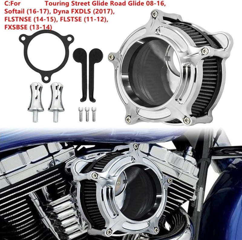 Wivplex Motorcycle Chrome Air Cleaner Kit - Image 2