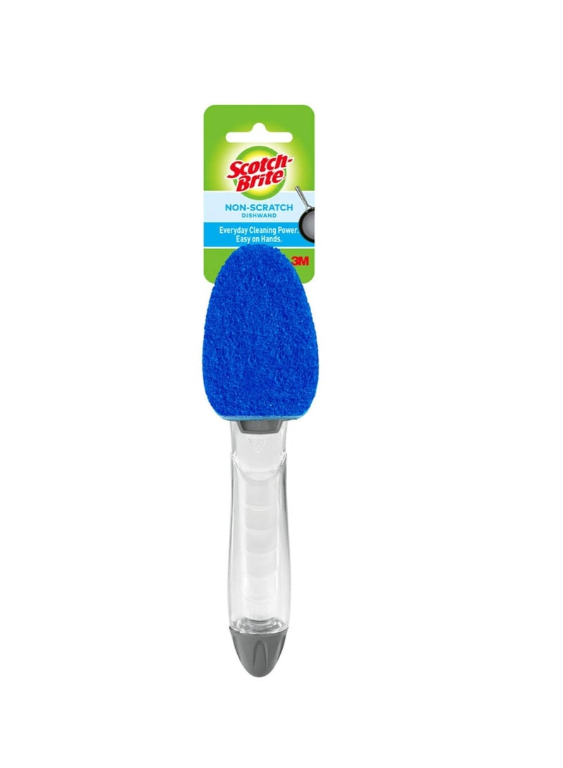 Scotch Brite فرشاة تنظيف الأطباق غير القابلة للخدش من سكوتش برايت، لتنظيف المطبخ والحمام والمنزل، فرشاة تنظيف الأطباق غير القابلة للخدش آمنة لأواني الطهي غير اللاصقة، 1 فرشاة تنظيف الأطباق  - Image 1