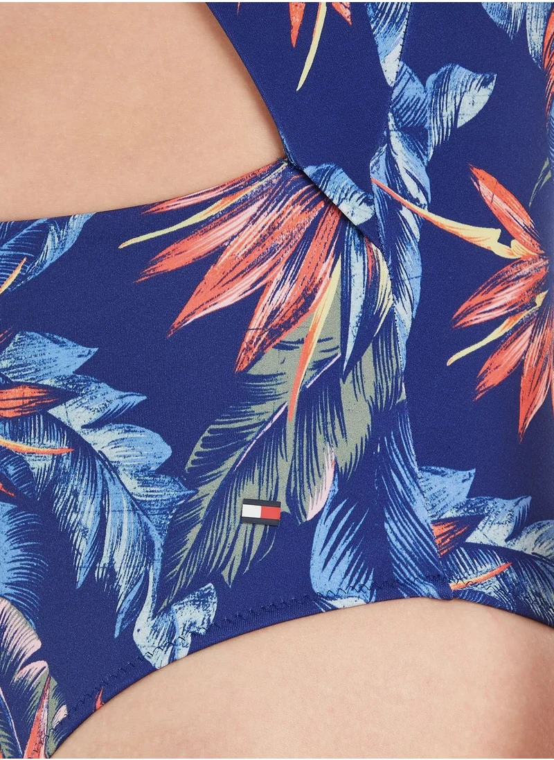 TOMMY JEANS Printed Cut Out Swimsuit