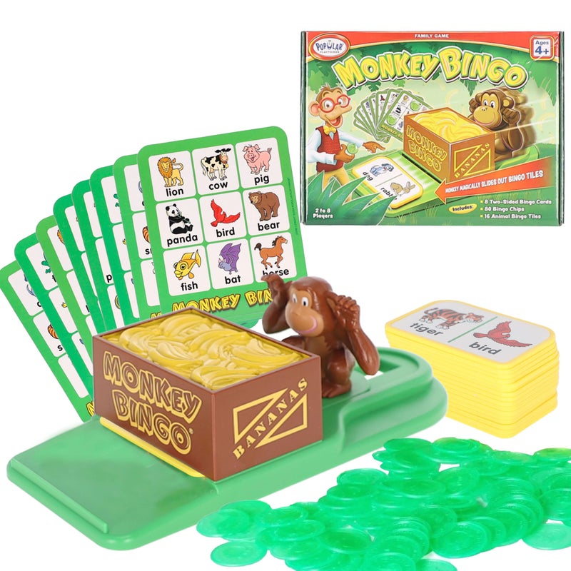 POPULAR PLAYTHINGS Monkey Bingo Picture Board Game Animal Matching Game Early Learning Fun Gifts for Kids Ages 4 Up - Image 2