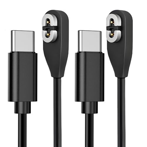 sweguard Shokz Charger USB C Cable [2-Pack, 3.3ft] USB Type C to Shokz Magnetic Charging Cord Compatible with Aftershokz Aeropex, Shokz OpenRun Pro/Air/Mini, OpenComm 2 - Image 1