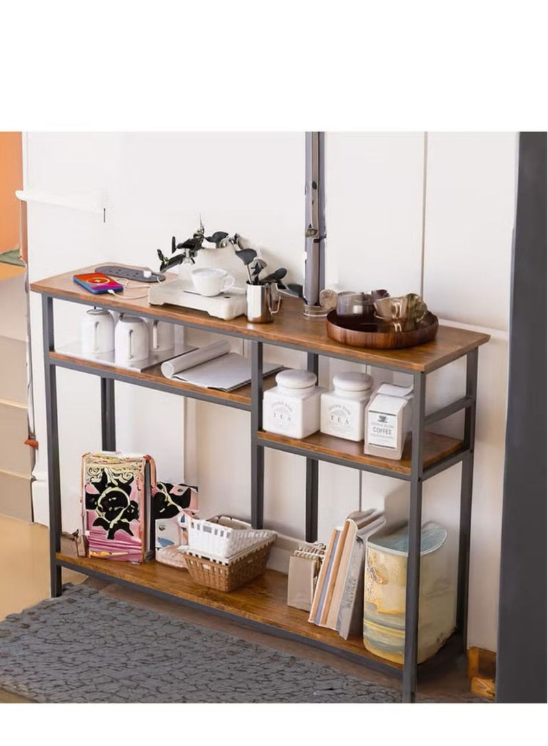 إكسبرت طاولة وحدة التحكم مع منفذ طاقة طاولة أريكة مع رف تخزين وطاولة مدخل للأريكة مدخل غرفة المعيشة - Image 2