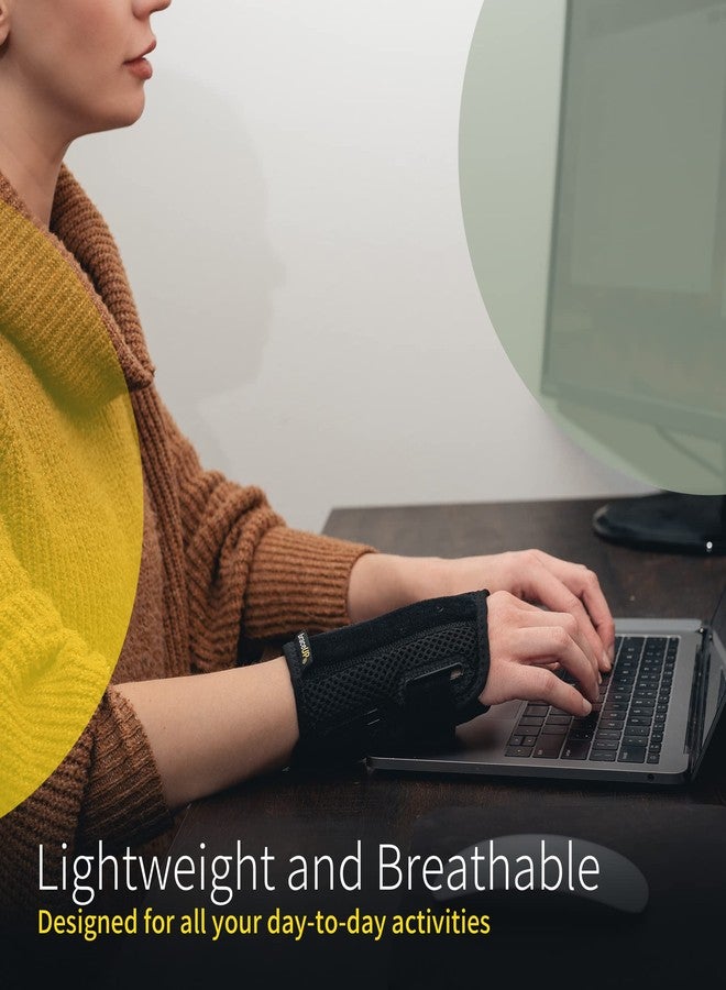 BraceUP Wrist Splint for Carpal Tunnel Right Left Hand Wrist Support for Women and Men, Daytime and Night Use, Wrist Brace for Pain Relief and Arthritis - Left Wrist (L/XL) - Image 4