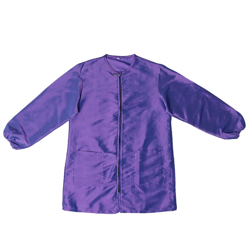 Long Sleeve Beauty Technician Overalls Water-proof SPA Salon Suit Attractive Hair Dyeing Clothes (Purple, L) - Image 1