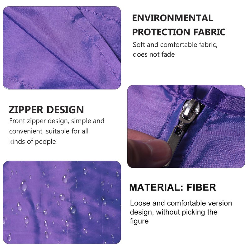Long Sleeve Beauty Technician Overalls Water-proof SPA Salon Suit Attractive Hair Dyeing Clothes (Purple, L) - Image 3