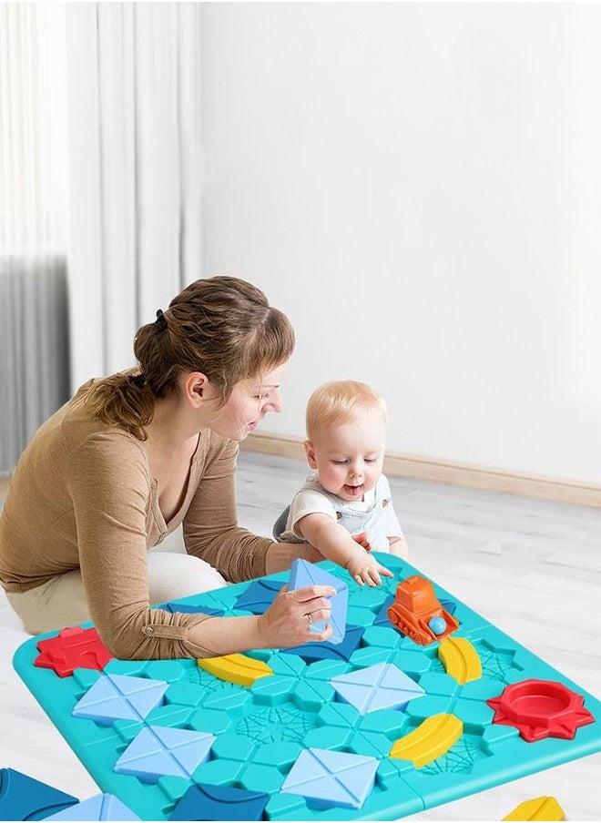 GROIC Logical Road Builder Rush Hour Game,Puzzle Game from New Wave,Board Games for Kids Helps Develop Children Brains ,Family  - Image 2