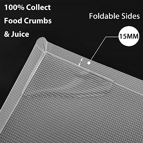 WK Flexible Plastic Cutting Boards Mats with Lip, Foldable Cutting Board for Kitchen Set of 3, Clear Cutting Boards, Nonslip Cutting Mats Sheets, BPA Free, Dishwasher Safe - Image 2
