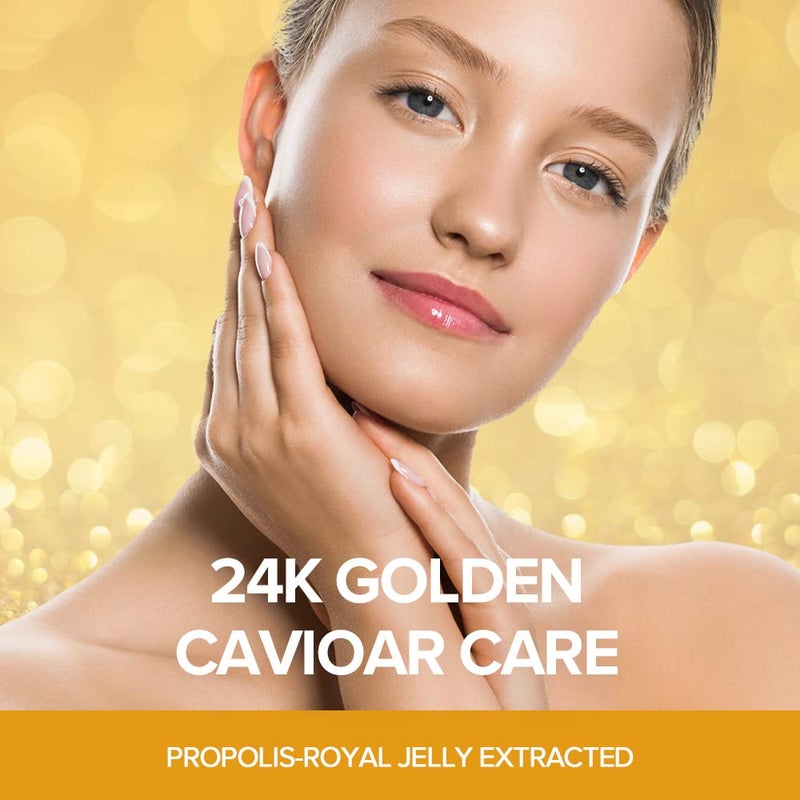 JMsolution Active Golden Caviar Nourishing Mask - Korean Skincare Facial Mask-Cavior extracted - collagen essense- 10 sheets for all skin type - Image 2