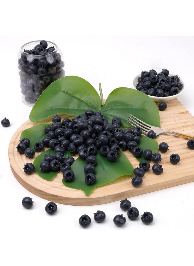 Gresorth Gresorth 50 PCS Fake Blueberries Artificial Blue Berries Model Lifelike Faux Berries Plastic Fruit Decoration Home Display Photography Baking Party  - Image 5