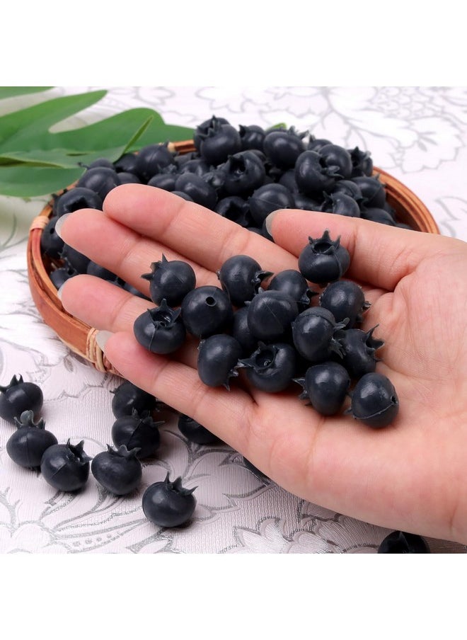Gresorth Gresorth 50 PCS Fake Blueberries Artificial Blue Berries Model Lifelike Faux Berries Plastic Fruit Decoration Home Display Photography Baking Party  - Image 4