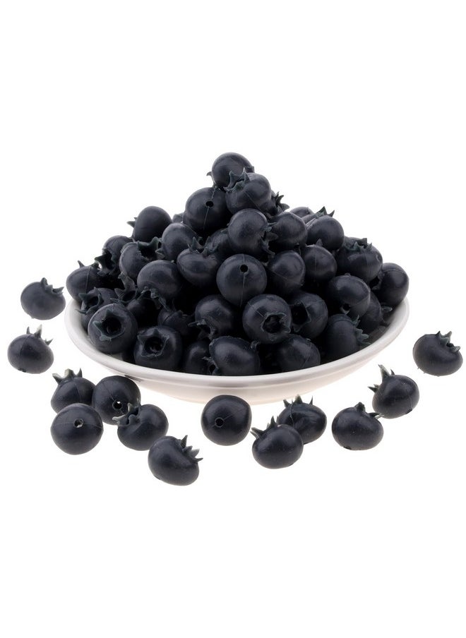 Gresorth Gresorth 50 PCS Fake Blueberries Artificial Blue Berries Model Lifelike Faux Berries Plastic Fruit Decoration Home Display Photography Baking Party  - Image 1