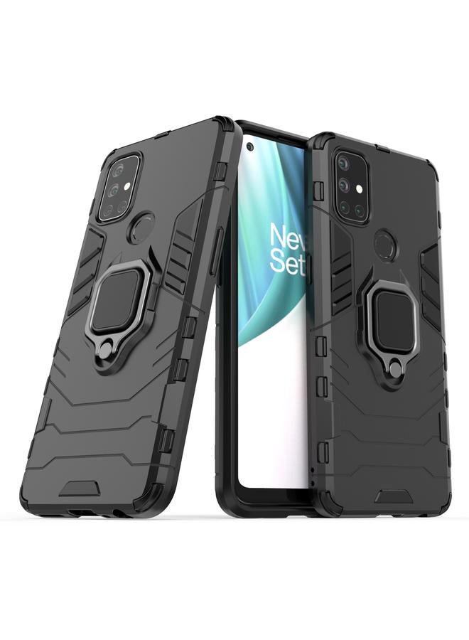 S-TOP Case For OnePlus Nord N10 5G PC + TPU Shockproof Protective Case with Magnetic Ring Holder - Image 2