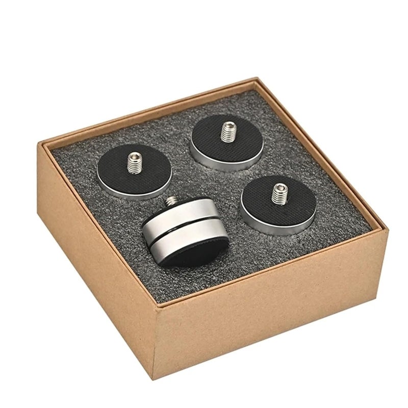 4pcs HiFi Audio Speakers Amplifier Chassis Beads DAC CD Player Anti-Shock Absorber Foot Feet Pads Vibration Absorption Stands Spikes(Silver,Small) - Image 1