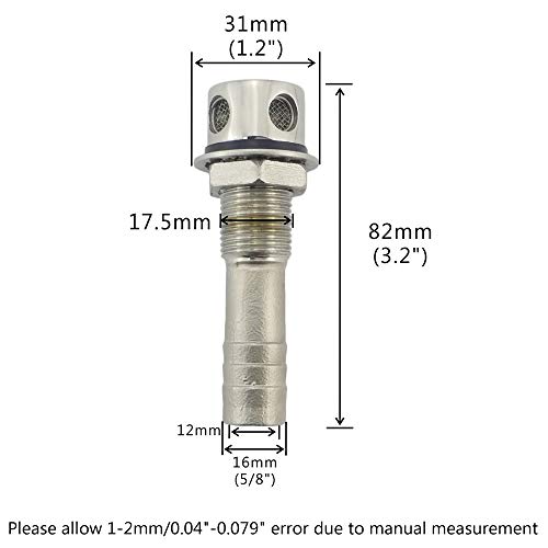 NRC&XRC Marine Grade 316 Stainless Steel Fuel Gas Tank Vent Cowl Vent with Mounting Gasket Hardware Fitting for Marine Boat Yacht - Image 2