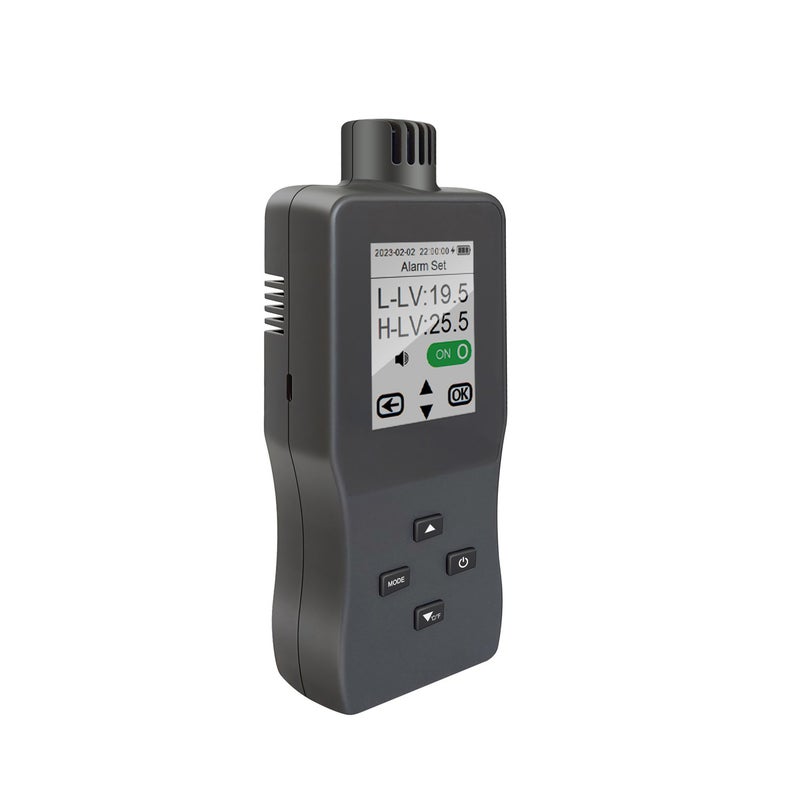 Portable oxygen content monitor, O2 humidity and temperature detector, with sound and light alarm, real-time monitoring, automatic storage of historical data, indoor and outdoor professional detector, suitable for tunnels, underground pipelines, and - Image 4