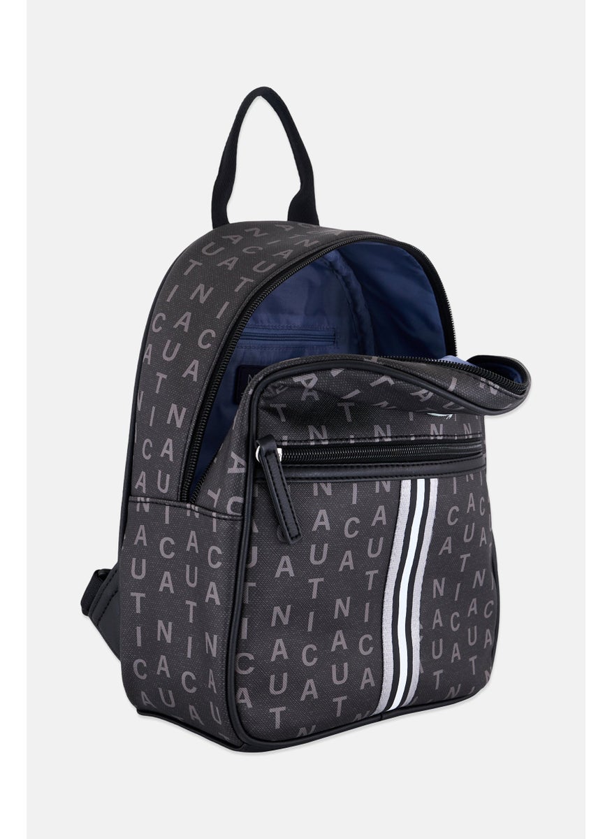 NAUTICA Women Brand Logo Backpack 28 H x 24 L x 10 W cm, Dark Grey  - Image 1