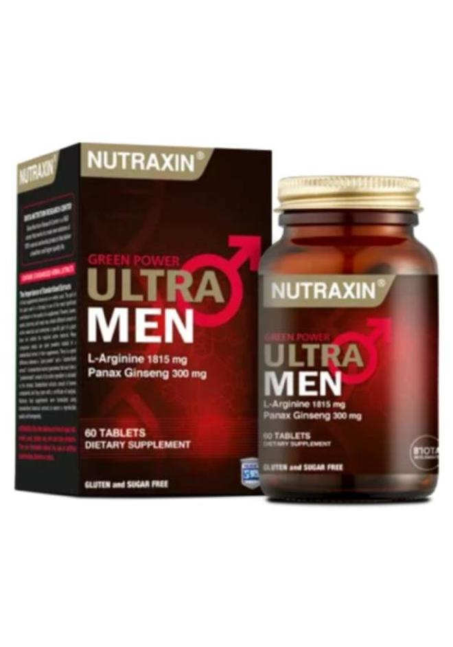 نوتركسين نيوتراكسين الترا مين، باناكس الجينسينج، إل-أرجينين، تركيبة الزنجبيل والطاقة والمناعة، 60 قرصًا - Image 1