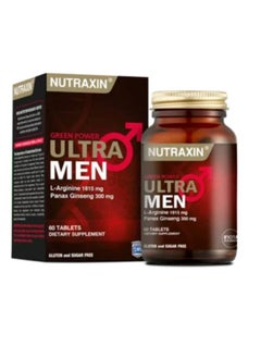 NUTRAXIN Ultra Men Panax Ginseng, L-Arginine, Ginseng Energy And Immunity Formula 60 Tablets  - Image 1