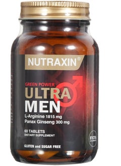NUTRAXIN Ultra Men Panax Ginseng, L-Arginine, Ginseng Energy And Immunity Formula 60 Tablets  - Image 3