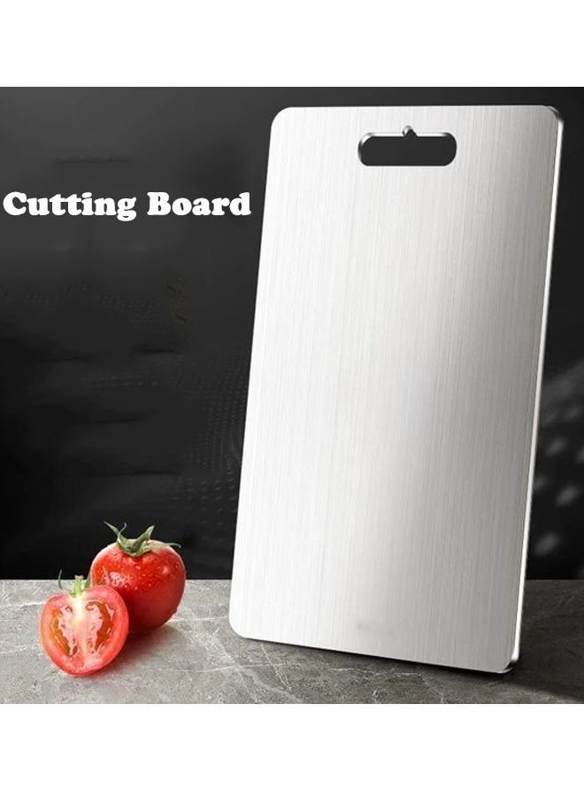 Stainless Steel Cutting Board  for Kitchen, Double Sided Food-Grade Board 1mm Thick for Meat, Fruits, Vegetables, Bread （39cm×28cm）for Home Kitchen Cooking - Image 5