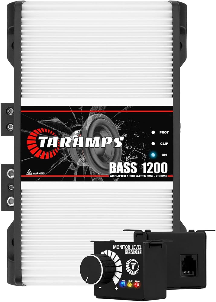 Taramp's 1 Taramps BASS 1200 2 أوم 1200 واط RMS مضخم طاقة أحادي الكتلة للسيارة لساب ووفر - Image 1