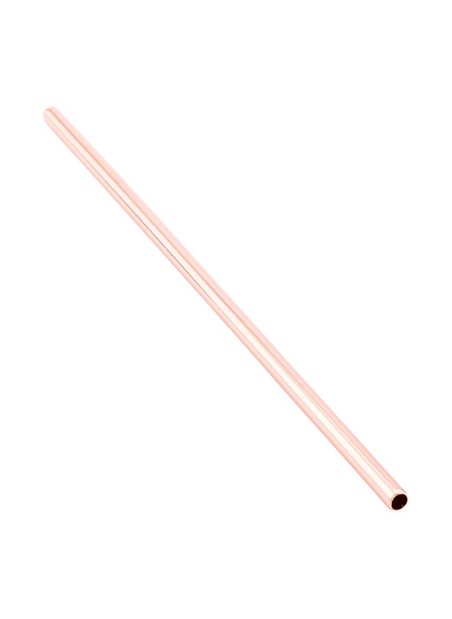 Restaurantware Restaurantware-Bar Lux 7.5 Inch Reusable Straws, 2 Straight Metal Straws - Short, Durable, Copper-Plated Stainless Steel Drinking Straws, Food-Grade, Use With Cocktail Or Rocks Glasses  - Image 1