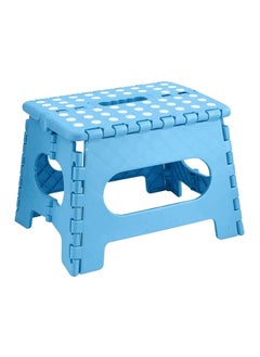 SKY-TOUCH Folding Collapsible Foot Stools 9 Inch Height - Holds Up To 300 Lbs (Blue)  - Image 1