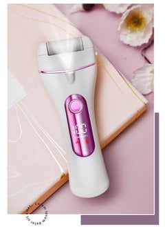 Generic Foot File Electric for Hard Skin USB Rechargeable Digital Display Waterproof Scrub Callus Remover with 3 Pumice Stone Rollers 10 in 1 Scraper Set Care Tool Washing and Grinding Pedicure to Remove Calluses and Dead Dry Cracked Heel Skin (Rose Pink)  - Image 5