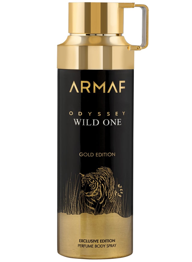 Armaf Odyssey Wild One Gold Edition Exclusive Perfume Body Spray For Men 200ml, Deodorant Spray