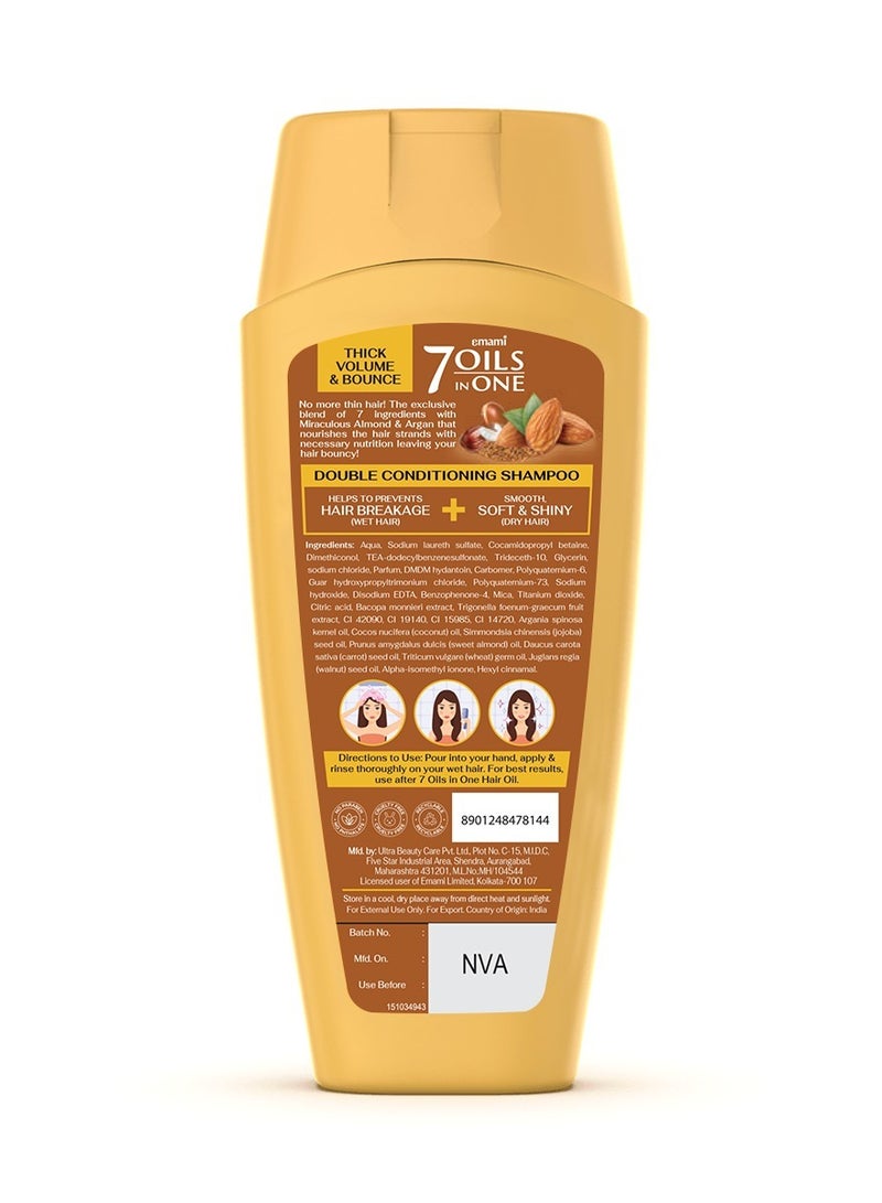 emami 7 Oil In One Double Conditioning Shampoo Mircle Almond 100ml - Image 5