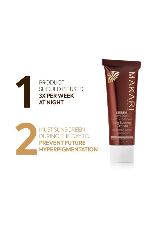 MAKARI Exclusive Active Intense Tone Boosting Face Cream (1.7 oz) | Skin-Brightening Facial Cream | Moisturizes and Softens | Smoothens Fine Lines & Wrinkles | For Dry, Normal, and Maturing Skin - Image 2