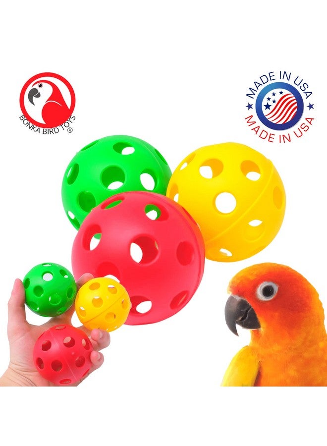 Bonka Bird Toys Bonka Bird Toys 2169 Pk3 2.75" Foraging Balls Foot Talon Craft Part Bird Toy Cockatiel Parakeet Pet - Image 3