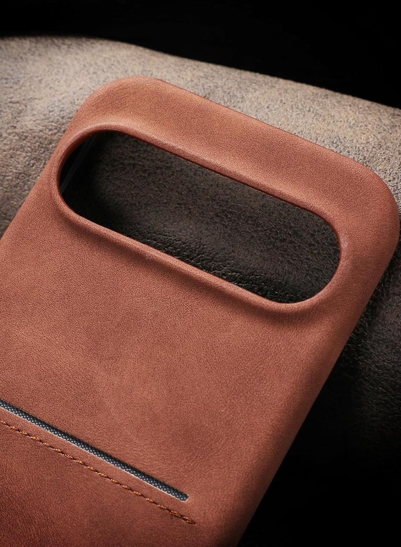 Leather Case for Google Pixel 9 Pro XL (2024),Frosted Durable Phone Case with Card Slot,Anti-fall Shockproof Protective Back Cover - Image 4