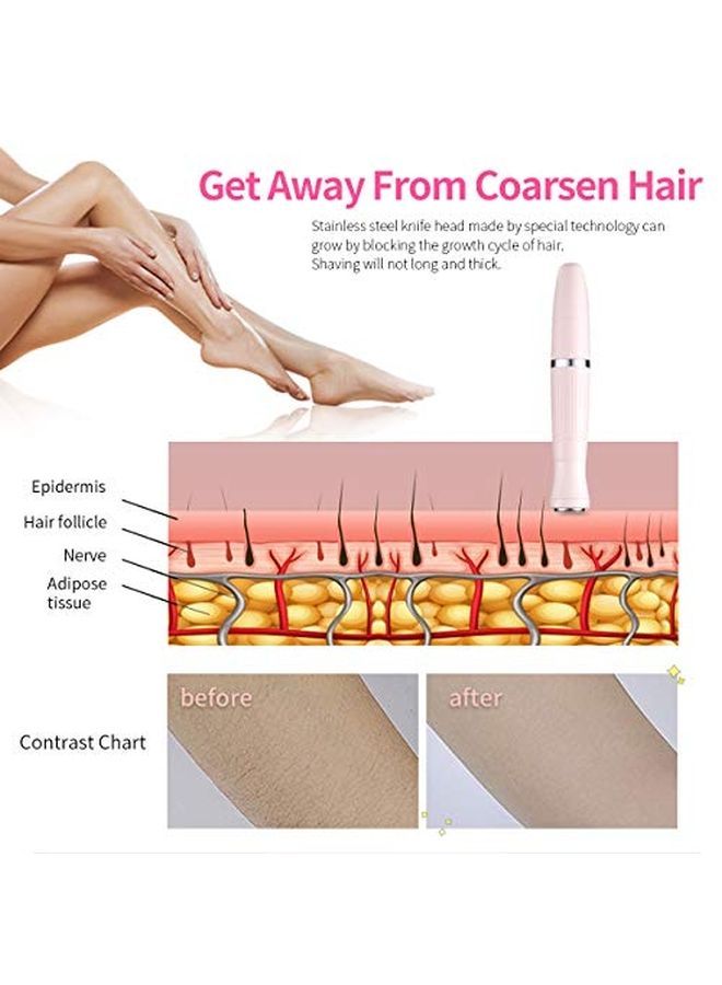 NIBEMINENT 3-In-1 Painless Electric Bikini Trimmer Rose Gold - Image 2