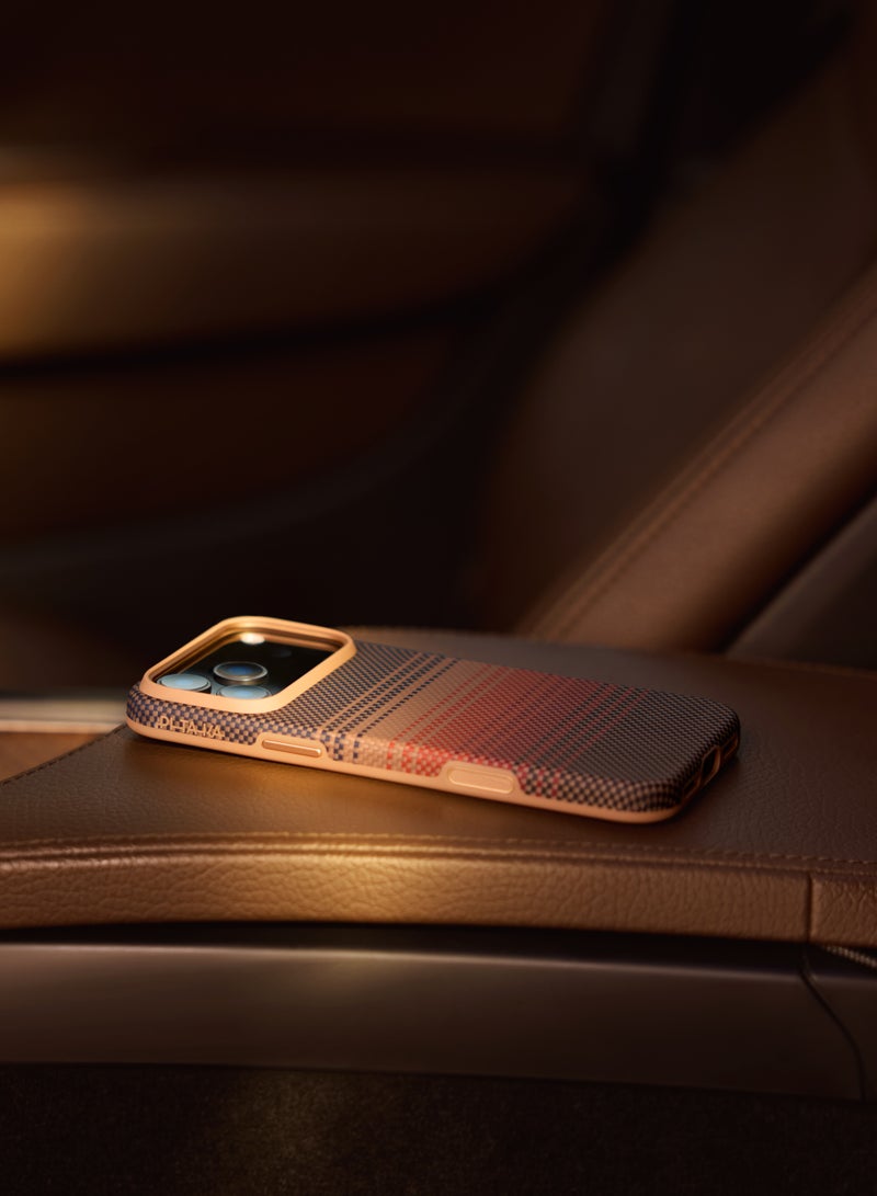 بيتاكا حافظة Aramid UltraGuard لـ iPhone 17 Pro Max / متوافقة مع MagSafe / حماية بمعيار عسكري / مقاومة للخدوش / نحيفة وخفيفة الوزن / غطاء خلفي / زر محسّن بتقنية كابتيف - غروب الشمس - Image 5