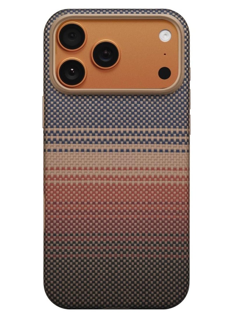 بيتاكا حافظة Aramid UltraGuard لـ iPhone 17 Pro Max / متوافقة مع MagSafe / حماية بمعيار عسكري / مقاومة للخدوش / نحيفة وخفيفة الوزن / غطاء خلفي / زر محسّن بتقنية كابتيف - غروب الشمس - Image 1