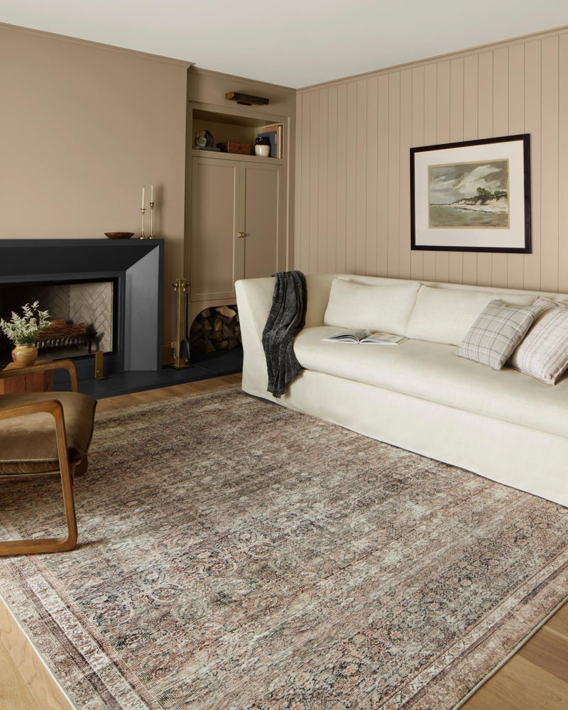 Loloi Chris Loves Julia Jules Collection JUL-09 Ink/Terracotta 5'-0'' x 7'-6'', .13" Pile Height, Area Rug - Image 2