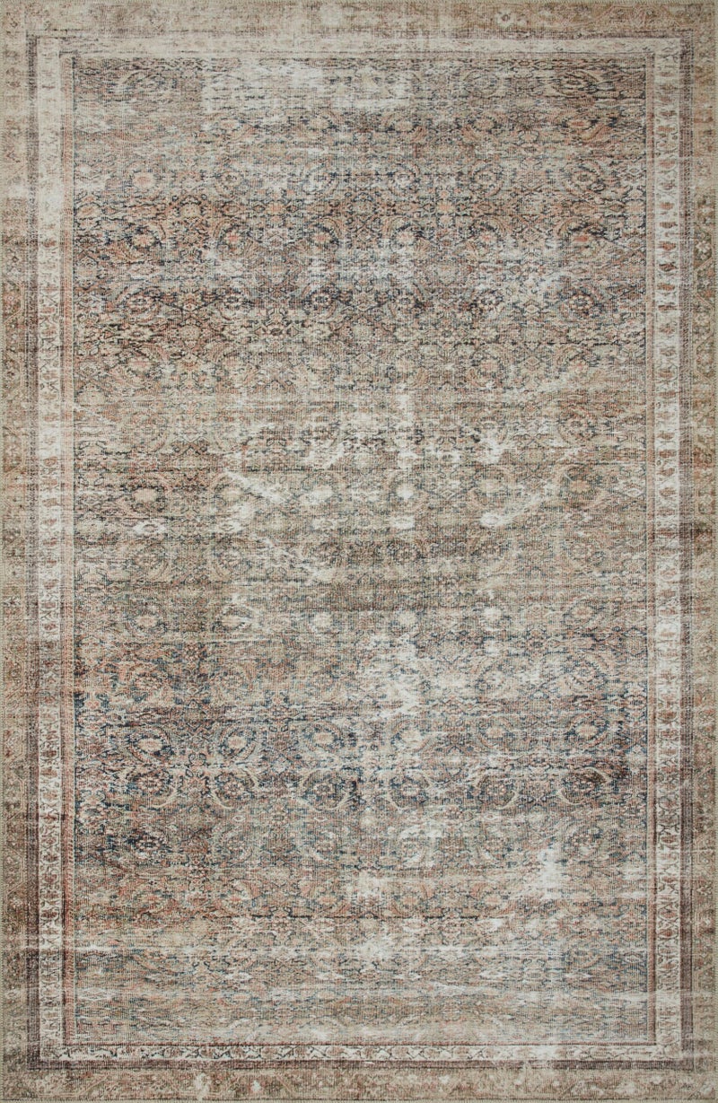 Loloi Chris Loves Julia Jules Collection JUL-09 Ink/Terracotta 5'-0'' x 7'-6'', .13" Pile Height, Area Rug - Image 3
