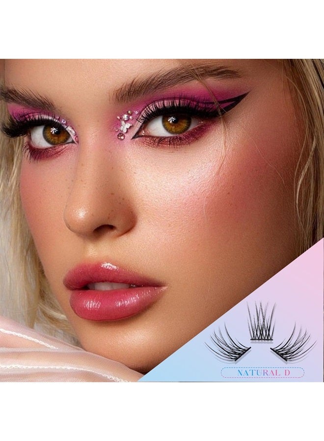 LANKIZ DIY Eyelash Extensions,Individual Lash Extensions Clusters,154 Clusters, Soft and Lightweight 12mm Only Mix Resuale Wide Band Cluster Lashes for Home use (Natural D curl) - Image 3