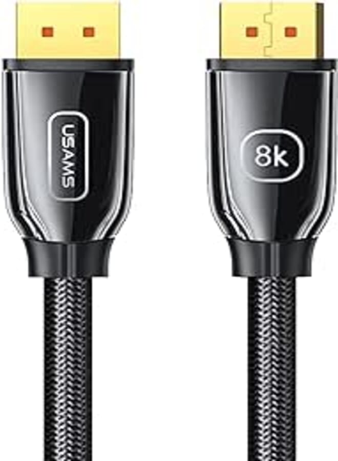 Usams Us-Sj532 U75 8K Dp To Dp 1.4 Hd Video Cable With 2M Length Thanks To The Technology Used, The Cable Ensures Safe Use For A Long Time