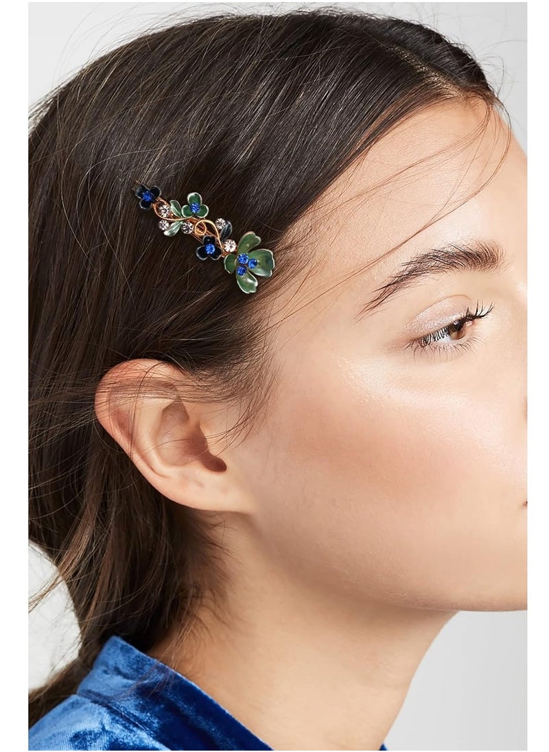 Lizzie Kay 6PCS Colorful Vintage Flower Design Metal Hair Barrette Tige Boule Accessories Women Girls  - Image 3