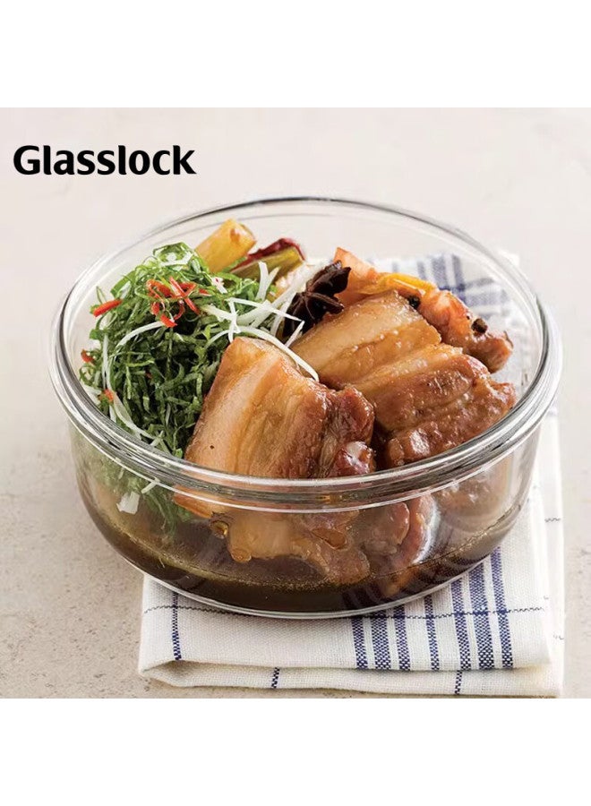 Glasslock Food Storage Container, Refrigerator Organizer, Glass Lunch Box, Sealed, Heat-Resistant, Shatterproof, Noodle Bowl, Imported Round Shape, 720Ml - Image 2