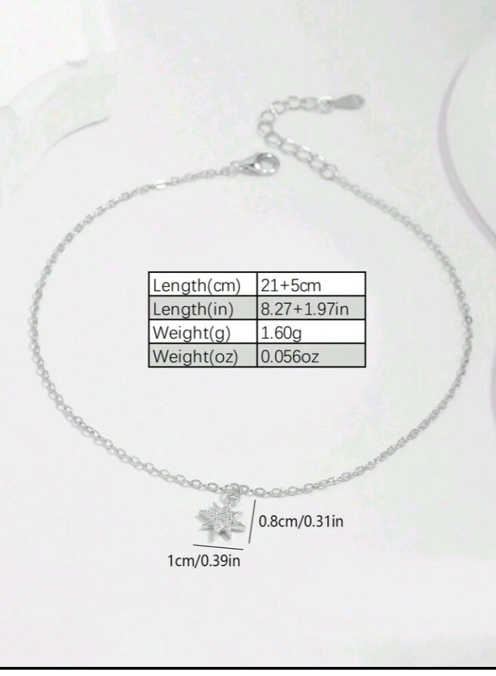 خلخال نسائي من الفضة الاسترليني الخالصة 925 - Image 5