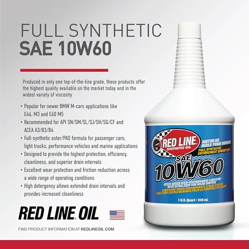 Red Line 11704 SAE 10W60 Fully Synthetic Motor Oil - 1 Quart - Image 3