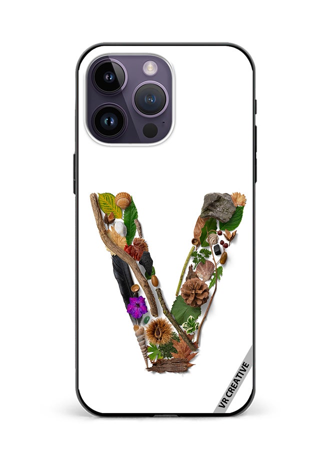 VR CREATIVE Protective Case Cover For Apple iPhone 16 Pro Max Alphabet V Design Multicolour